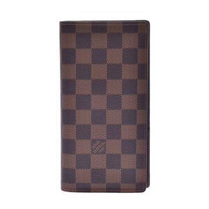 Louis Vuitton Damier Portefeuille Wallet Brazza Brown Long